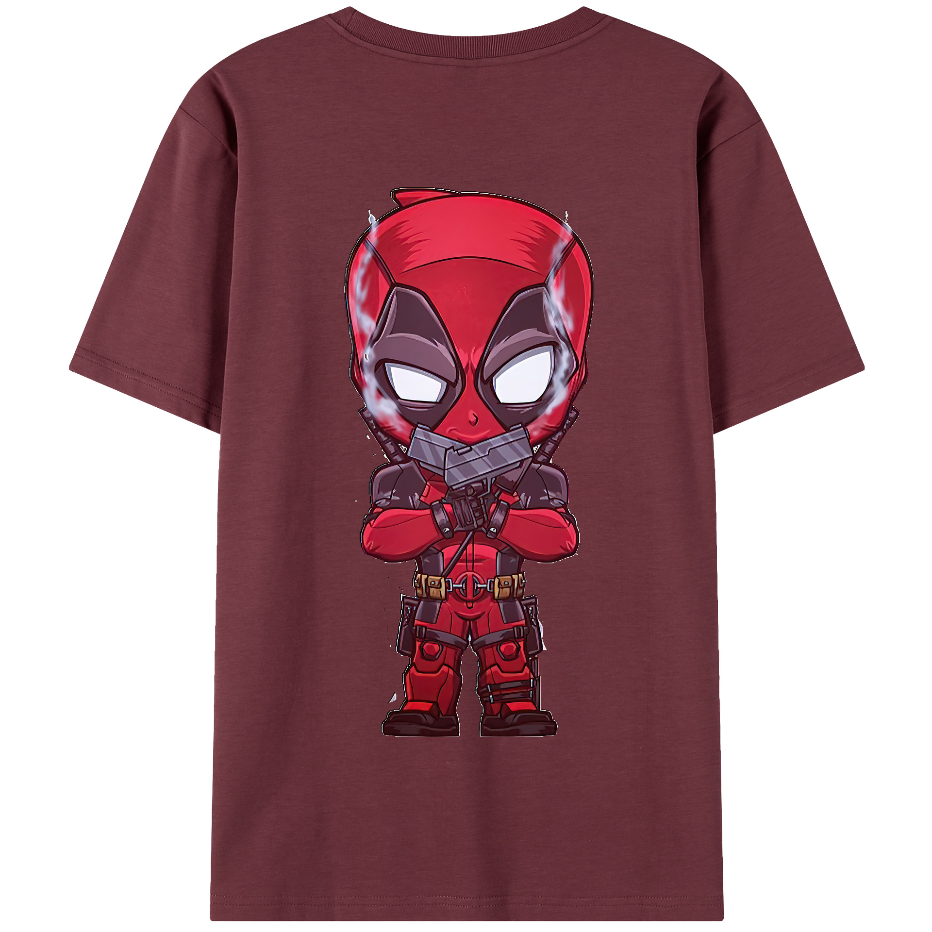 （画像用） Deadpool デッドプール 綿100％半袖Tシャツ（背面プリント）